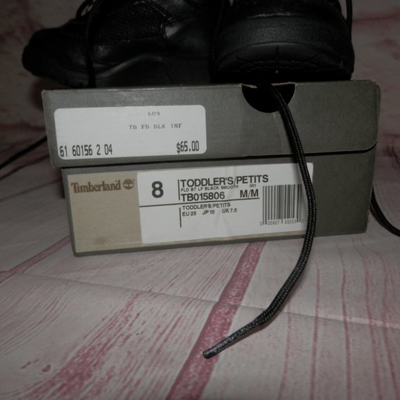 [TB015806] TODDLER Size 8 TIMBERLAND FIELD BOOT BLACK FULL GRAIN LEATHER 3625 - Picture 3 of 11